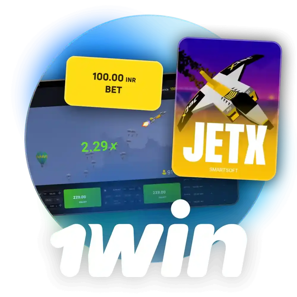 Play one of the most exciting crash games JetX at 1win.