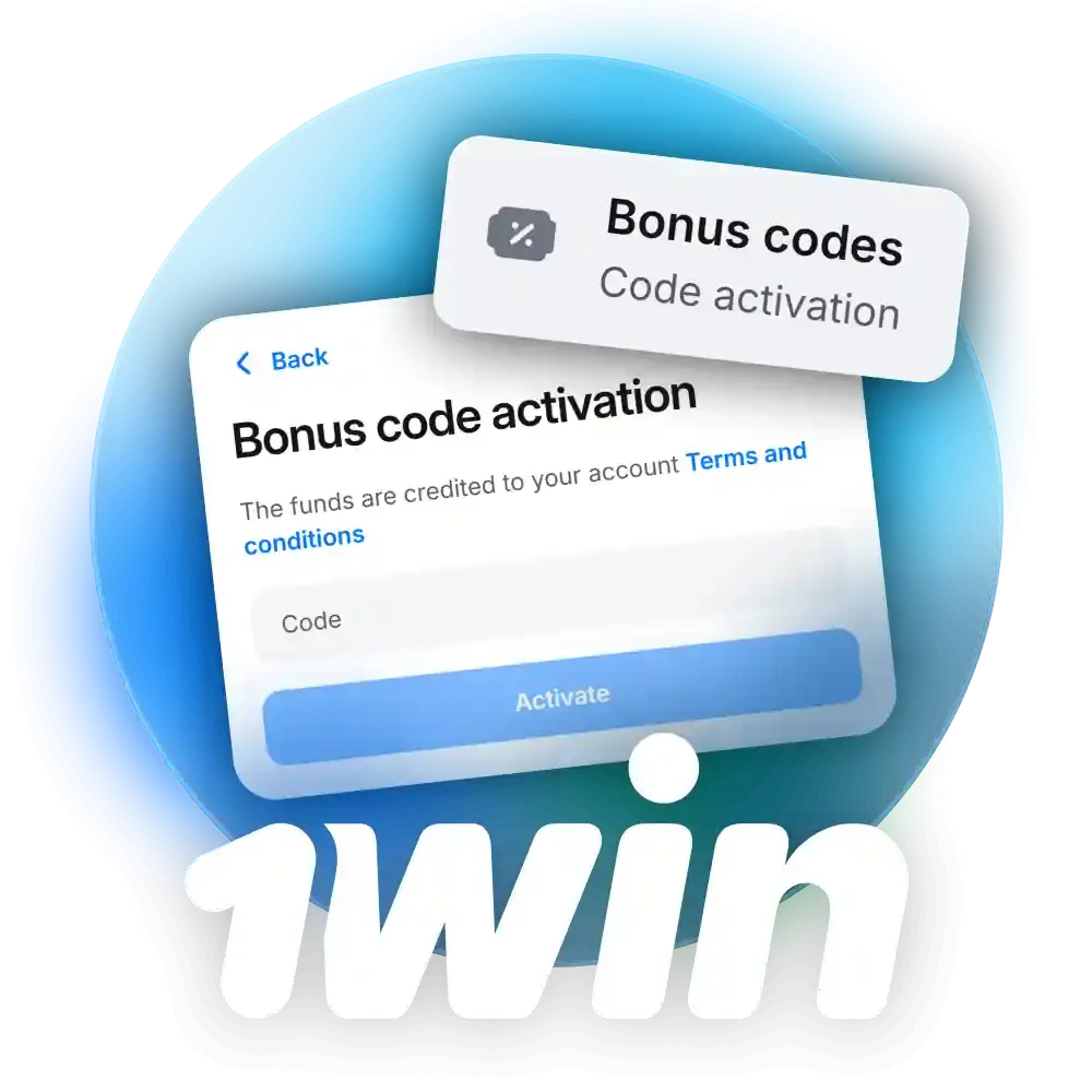 Use 1win promo code to increase your first deposit bonus.